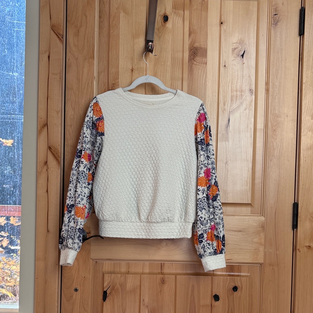 Anthropologie - Porridge Floral Puff Sleeve top - Picture 4 of 12